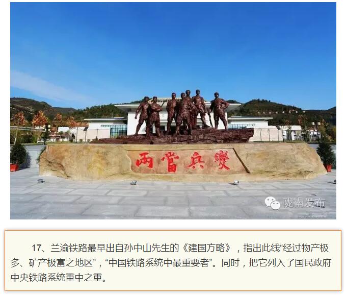 蘭渝鐵路最早由孫中山先生提出？在隴南，你不知道的事兒還有……