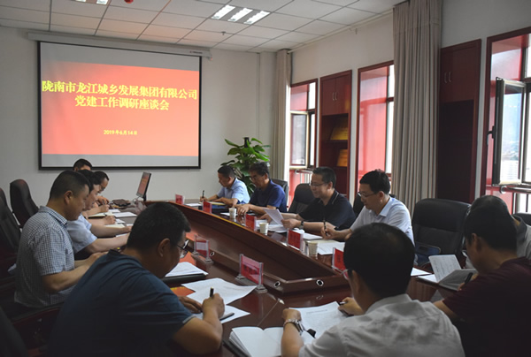 隴南市委常委、組織部部長楊郃調(diào)研指導(dǎo)市龍江城鄉(xiāng)發(fā)展集團(tuán)公司黨建工作